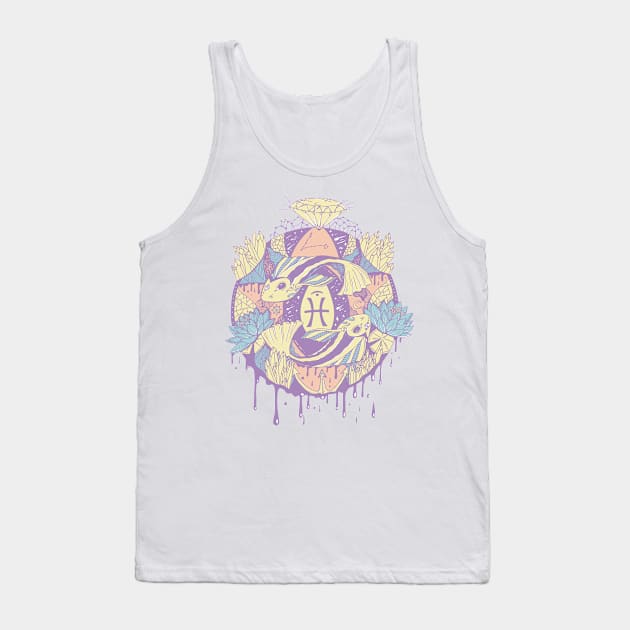 Retro Blend Mystic Pisces Motion Tank Top by kenallouis